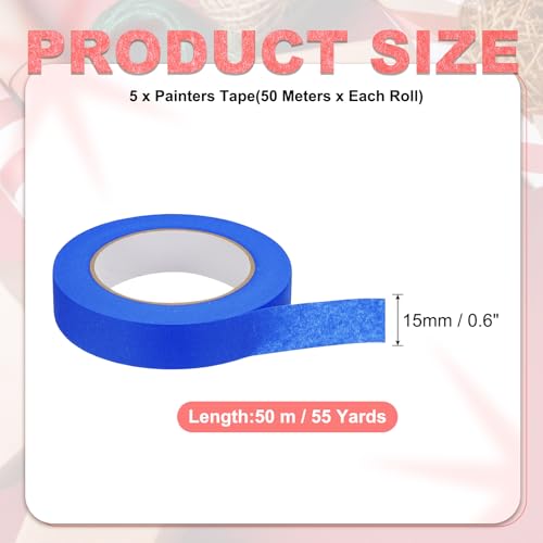 Image of PATIKIL 275Yards x 1 Inch Painters Tape, Painter's Tape Masking Tape Craft Tapes for Multi-Purpose Wall Painting DIY Artist Craft Arts Decoration Labeling, Blue