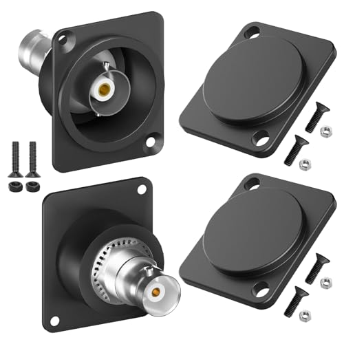 2 piezas conector BNC hembra para montaje en panel miniatura 1