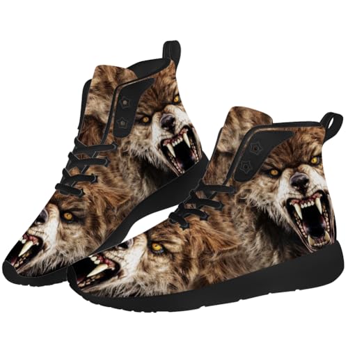 Wolf Shoes for Men Women High Top Sneakers High Top Shoes Gifts for Boyfriend Girlfriend2