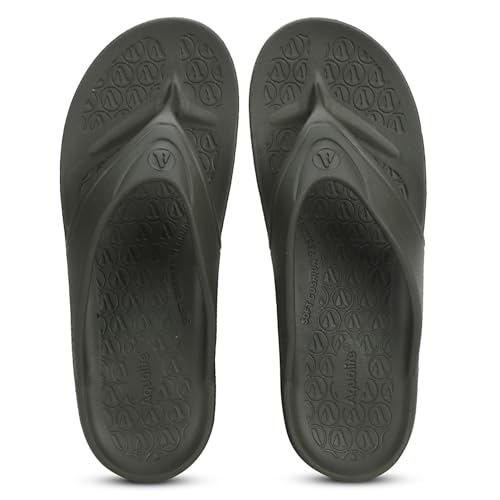 Image of Aqualite AL-1251 Slippers for Men with Comfotable Sole Slip-On Flat Flip Flops, Sliders, Chappal & Comfortable Slipper for Men