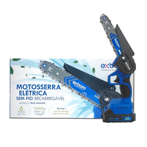 Motoserra Elétrica 6 Pol 36v Bateria Mini Serra Portátil Praticidade e Eficiência ao seu Alcance