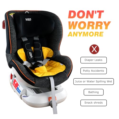 Image of Piddle Pads, Multi-use and Leak Free Lines for Baby Stroller, High Chair & Car Seat, Waterproof Toilet Training Seat Covers for Toddles (Yellow, 1 Pack)