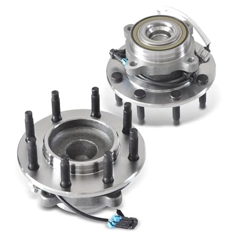 Forlevlaep Pair 2WD Front Wheel Hub and Bearing Assembly 515059 for 2003-2017 Chevy Express 3500 Express 2500 V8 Cover