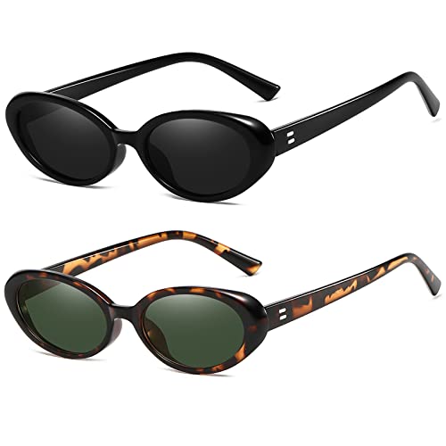 Verfimaci Retro Oval Sunglasses for Women Driving Fashion Cat Eye Glasses