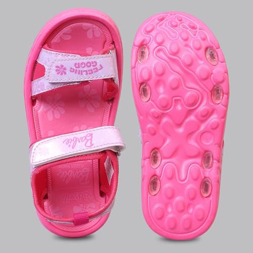 Image of Kidsville Official Barbie Printed Sandals For Kids Girls Anti-Skid Comfortable | Adjustable Double Strap Closure | Flexible & Lightweight Footwear for Baby