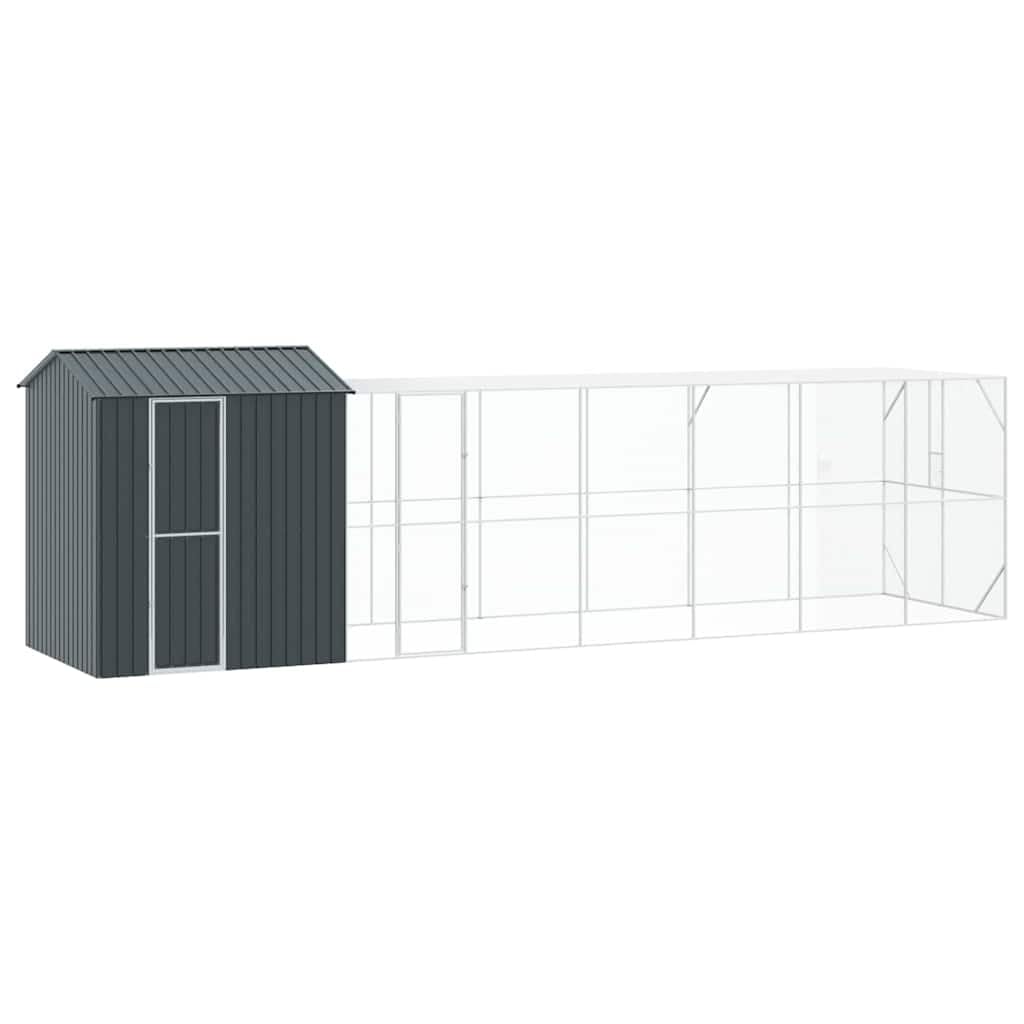 INLIFE Vogelkäfig Anthrazit 824 x 208 x 247 cm Verzinkter Stahl,Tier- & Haustierbedarf,Haustierbedarf,Vogelbedarf,Vogelkäfige & -ständer,Anthrazit,166.25 KG,3325158