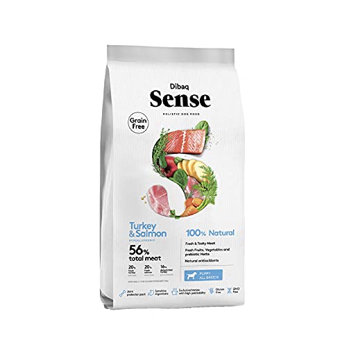 DIBAQ Sense Puppy Turkey & Salmon Grain Free Hypoallergenic All Breeds Dog Food (12 KG) DIBAQ Sense Puppy Turkey & Salmon Grain Free Hypoallergenic All Breeds Dog Food (12 KG)