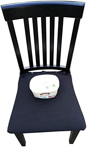 Waterproof Dining Chair Cover Protector - Pack 2 - Perfect For Pets, Kids, Elderly, Restaurants, Party - Machine Washable, Snugly Fit, Removable, Many Color Choices, Clean the Mess Easily (Black)