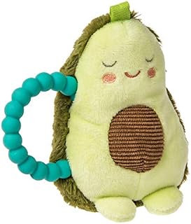 Mary Meyer Teether Baby Rattle, 6-Inches, Yummy Avocado