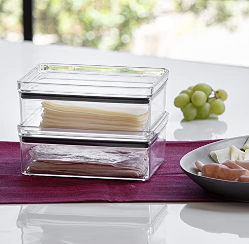 4 Porta Frios Geladeira Pote Hermético Gaveta Acrilico 770ml