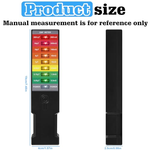 Nizirioo K3 EMF Meter Magnetfelddetektor: Magnetfeld Anti Strahlungs Testgerät Detektor, Ghost Hunting Paranormal Equipment Tester für Testing Outdoor, Office Portable Magnetfeld Strahlung, mit Akku