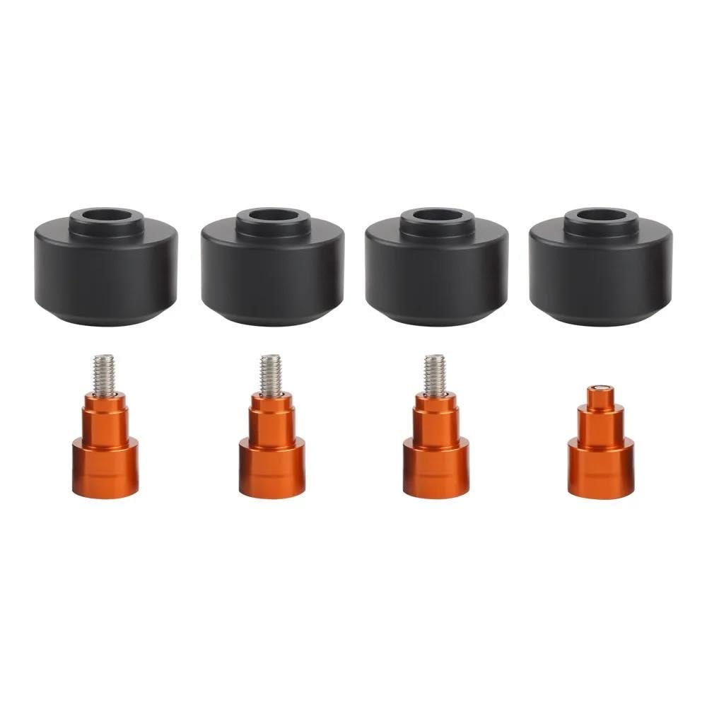 SKINII 4 Pezzi Forcella Anteriore E Posteriore Moto Ruota Paratelaio per 125 per 390 per 200 per Duke Collisione Baseball in Gomma Collisione Protezione Protezione Paraurti Copertura