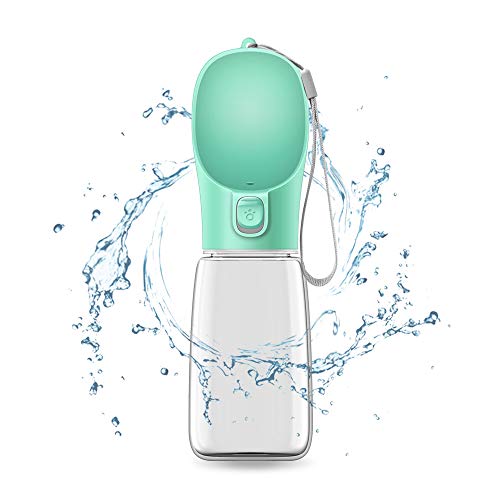 Portable Dog Water Bottle, Leak-Proof Dog Travel Water Bottle with Drinking Bowl, Lightweight Portable Pet Water Bottle…