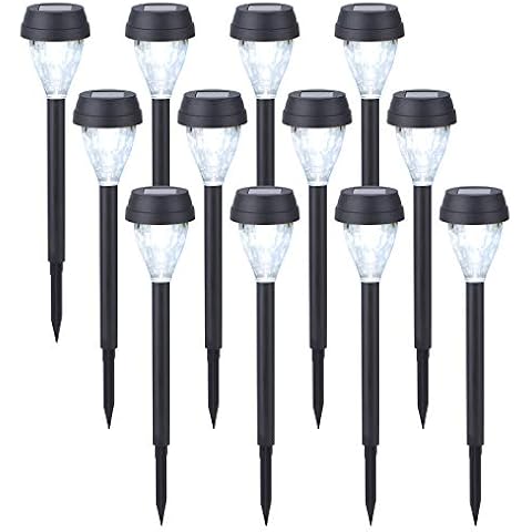 TWINSLUXES 12 Pack Solar Pathway Lights Outdoor Waterproof Garden Walkway Lights LED Landscape Lighting Auto On/Off Dusk to Dawn for Pathway,Sidewalk, Lawn, Patio, Yard - Cold White…… Cover