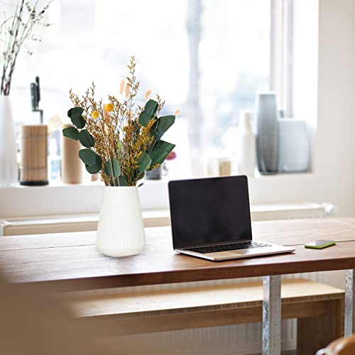 Conjunto de 85 peças, decoração natural de grama de pampas seca de 43 cm com hastes de eucalipto sec