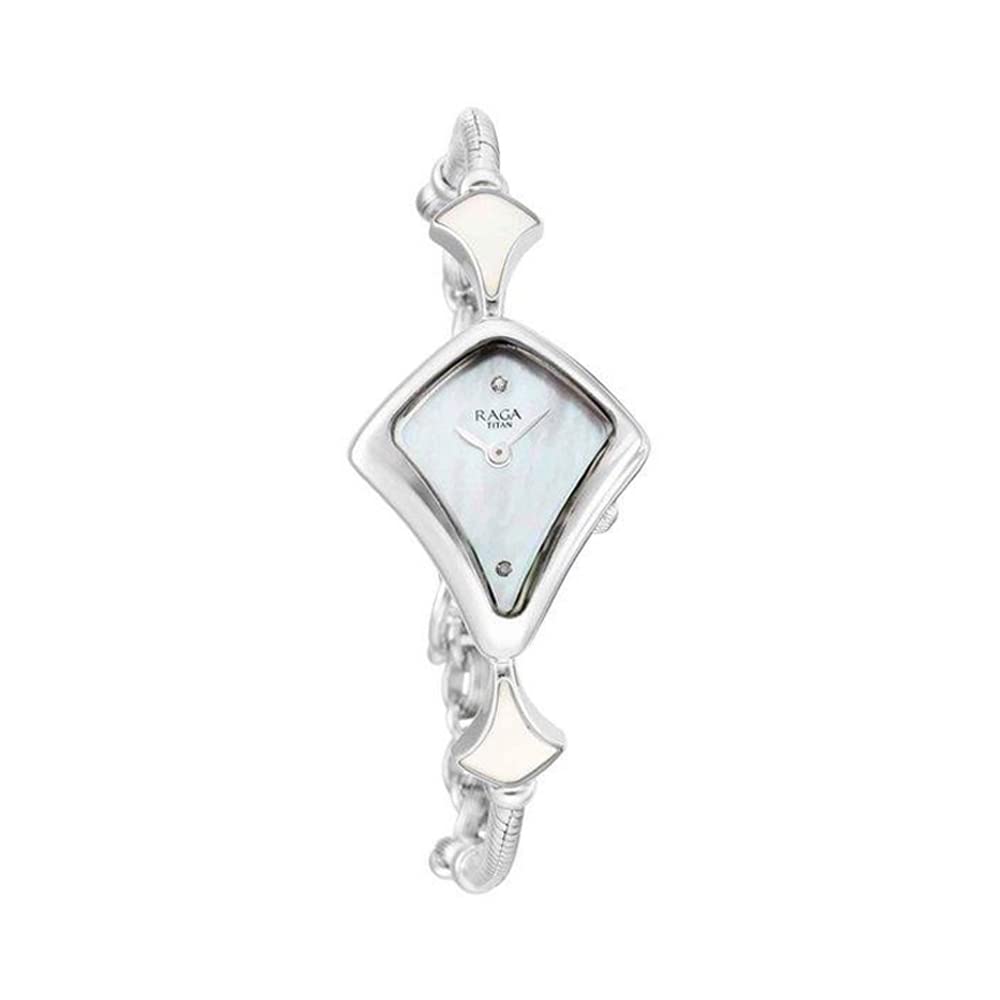 Titan Raga Silver Mother of Pearl Dial Analog Sterling Silver Strap Stainless Steel Watch for Women-NS9897VM03 (B09K4D7KF7) Amazon Price History, Amazon Price Tracker
