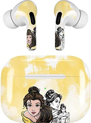 Skinit Decal Audio Skin Compatible with Apple AirPods Pro - Officially Licensed Disney Princess Belle Sketch Design