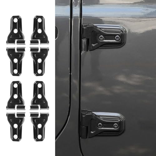 Protections de charnière de porte pour Jeep Wrangler JL Lot de 8 caches ABS noirs