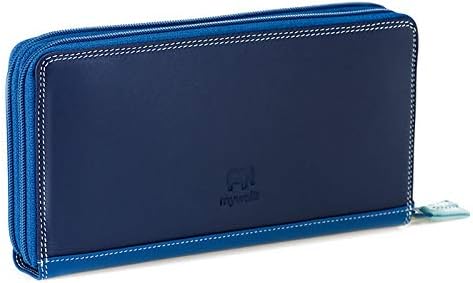 mywalit Medium Tri-fold wallet I leather 14 cm, Blue - Image 4