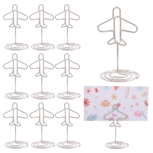 Marque-Place Avion en Platine de Qualité pour Table de Fête Chic
