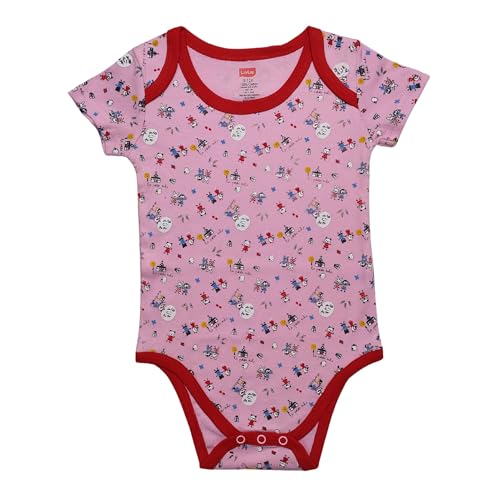 Image of LuvLap Baby Boys & Girls 100% Cotton Half Sleeve Romper /Bodysuit, Pack Of 3