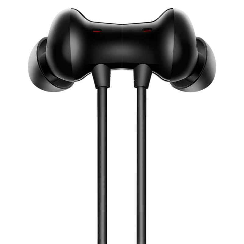 Image of Original Multi-Device Compatible with OnePlus Z3 Wireless Earphones Youth Edition - Bluetooth Neckband with Mic 12.4mm Drivers IP55 Durable Design (Black) (L6MT65)