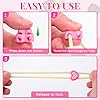 Hysagtek Plastic Cord Locks for Drawstrings Shoelaces, 100 Pcs Heart Shape Double Hole Spring Cord Lock Knitting Needle Stoppers Fastener Slider Toggles for Drawstrings #2