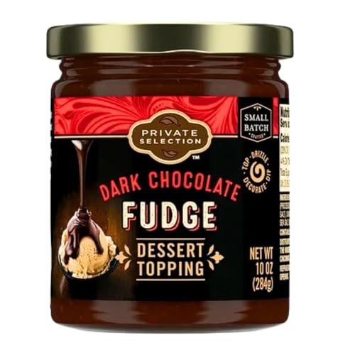 Dark Chocolate Fudge Dessert Topping, Rich Chocolate Sauce for Ice