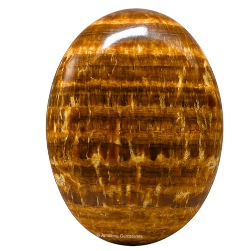 Image of Amazing Gemstone Aragonite Crystals and Healing Stones - Large Palm Stone Crystals Piedra - Crystal for Good Luck, Balanced Positive Energy, Meditation - Unique Stocking Stuffers Gifts for Women, Men