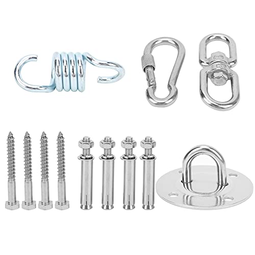 Haofy Ancre de Montage en Acier pour Mur de Plafond avec Boulons Support de Suspension Robuste pour Entraînement de Gymnastique Balançoire de Yoga Suspendue Charge en Acier Inoxydable 300 Kg