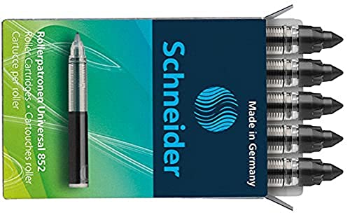 Recharges roller Schneider 185201 pointe moyenne noire pour vos notes de bureau et reunions