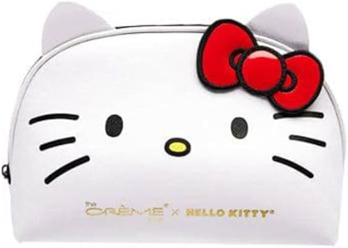 The Crème Shop Hello Kitty Dome - Bolsa de viaje para maquillaje, color rojo
