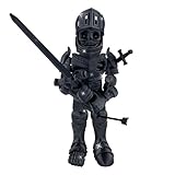 BACH AND BOUJEE 3D Gedruckte Skelett Ritter Skelettfigur mit Abnehmbaren Accessoires Skelett Halloween Dekoration Fantasy Welten Partyzubehör Tischdekoration Geburtstagsgeschenk für Gamer
