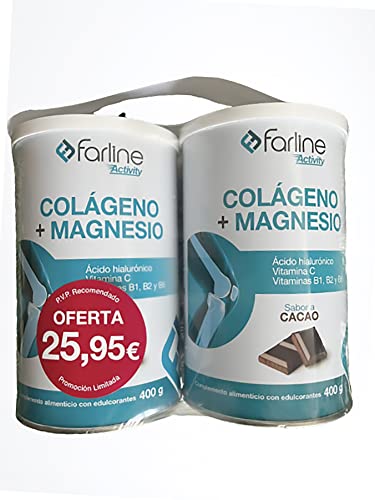 COLAGENO + MAGNESIO DUPLO FARLINE 400GR UNIDAD SABOR CHOCOLATE Cover