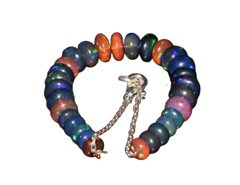 Bracelet en opale véritable et argent 925, joaillerie fine et délicate