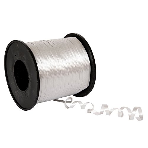 Silver Curling Ribbon (457 Meters) 1 Count - Vibrant & Ribbon, Ideal for Gift Wrapping, Decor & Crafting