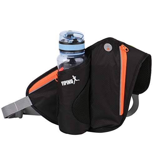 Running Belt Waist Pack Water Resistant Waist Bag with Water Bottle Holder