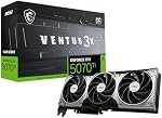 MSI Gaming RTX 5070 Ti 16G Ventus 3X OC Graphics Card (16GB GDDR7, 256-bit, Extreme Clock 2497 MHz, DisplayPort x 3 2.1a, HDMI 2.1b, NVIDIA Blackwell Architecture)