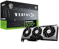 MSI Gaming RTX 5070 Ti 16G Ventus 3X OC Graphics Card (16GB GDDR7, 256-bit, Extreme Clock TBD MHz, DisplayPort x 3 2.1a, HDMI 2.1b, NVIDIA Blackwell Architecture)