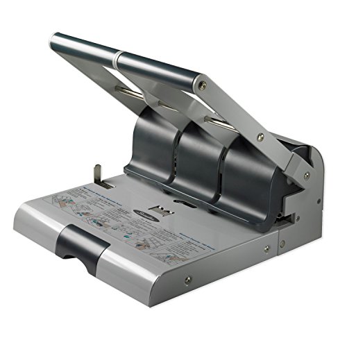 Perforateur 2 ou 3 trous robuste de 160 feuilles en métal couleur taupe gris