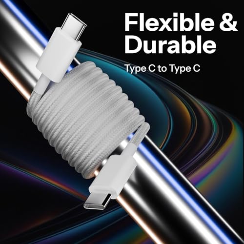 Image of iPhone Original 80W USB C to Type C Nylon Braided Charger Cable [MFi Certified, 2 YEAR WARRANTY*] Fast PD Charging Compatible for iPhone 16 /16e /15 /Pro /Max Series /MacBook & Other USB Type C Devices
