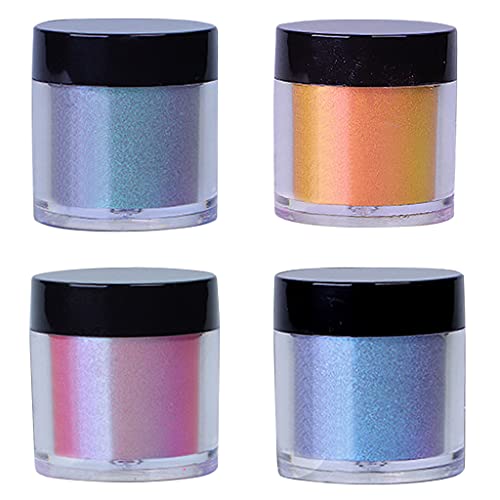 Mllepjdh High-Brightness Color-Changing Pigment Pearlescent Powder Multifunctional Glitter Epoxy Resin Discolor Powder for Painting Fine Arts Lip Gloss Makeup Painting Colorful Pigments, C suit