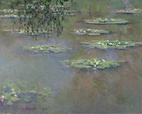 Les Nymphéas de Claude Monet impression sur toile 60x90cm pour décoration murale de salon