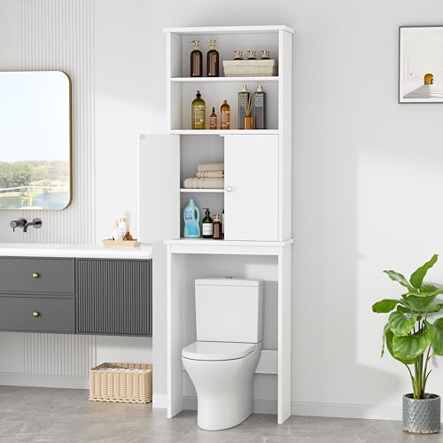 Walsunny Over The Toilet Storage Cabinet, Bathroom Organizer with Open