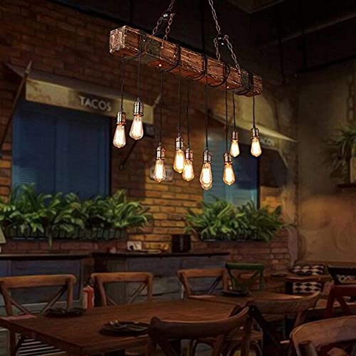 Couloir rétro restaurant droplight hauteur ajusté suspension bois métal