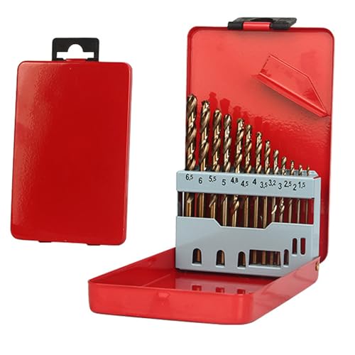 13 Piece Multi-Purpose Drill Bit Set, Multi-Purpose Drill Bit Set, High-Speed Steel Drill Various, Durable Twist Drill for DIY & Professional Use