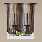 Photo Gallery achim home furnishings ombre - tende stringate, 150 x 150 cm, colore: cioccolato Photo Gallery achim home furnishings ombre - tende stringate, 150 x 150 cm, colore: cioccolato