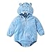 YiZYiF Unisex Baby Flanell Strampler Tier Overall Schlafanzug mit Kapuze für Mädchen Jungen Kleinkinder Hund Tiger Nilpferd Panda Kostüm Fotografie Outfit Blaues Nilpferd 86-92/18-24 Monate