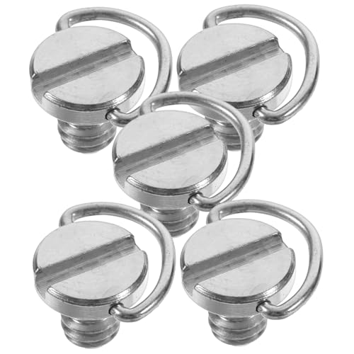 MOLUCKFU 5 pièces Lot de Vis de Fixation pour Caméra D-Ring Vis Trépied Compatibles avec Plaque de Dégagement Rapide Montage Facile pour Monopode et Trépied