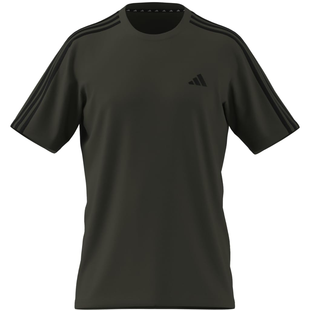 adidas Essentials - Camiseta de Manga Corta con 3 Rayas para Hombre (Paquete de 1)